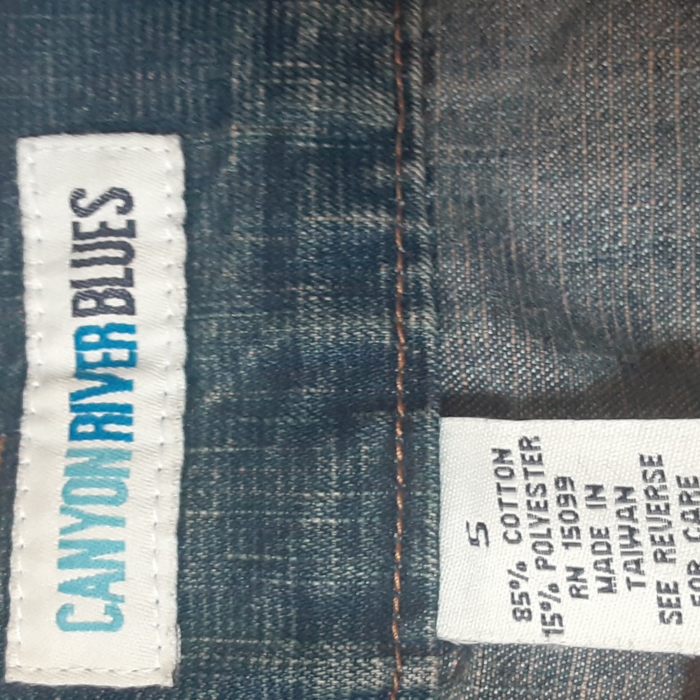 Canyon River Blues Denim Maxi Skirt Size S Blue Side Slit Casual Jean Skirt - Picture 6 of 12